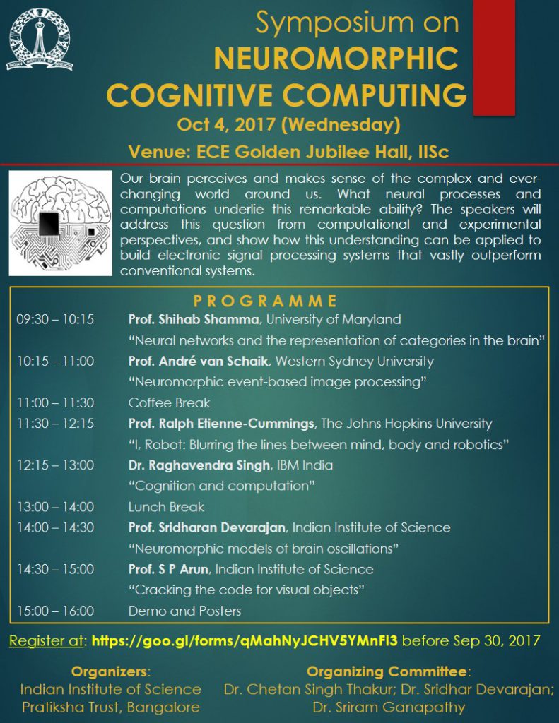 Neuromorphic Cognitive Computing Symposium | NeuRonICS Lab